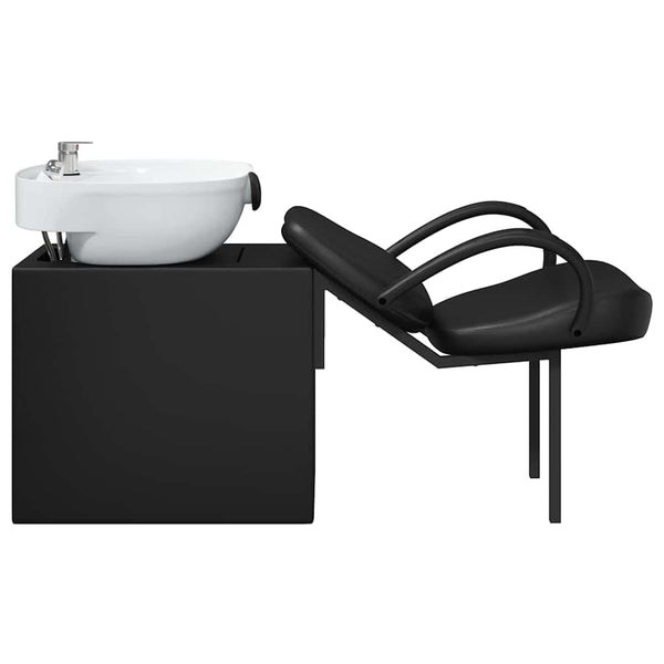 Friseurstuhl Shampoo Stuhl Schwarz/Weiß