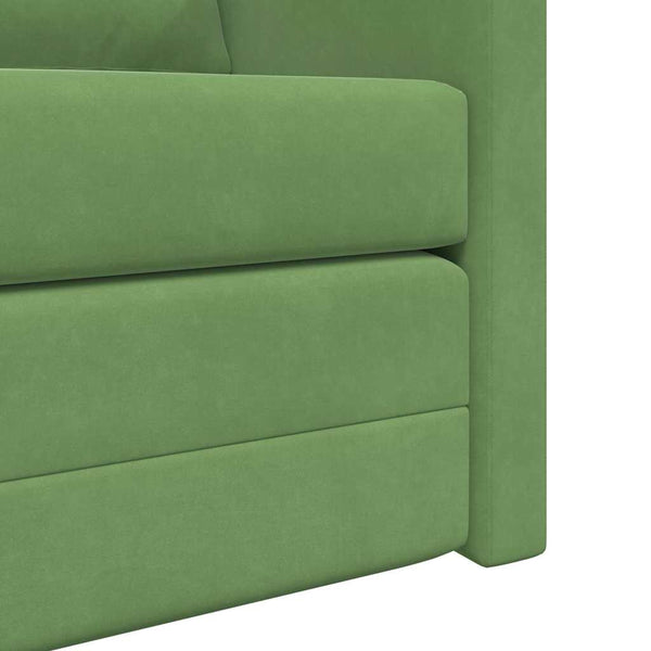 Hellgrünes Samt Schlafsofa 204 cm