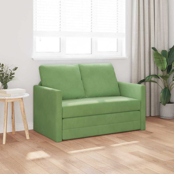 Hellgrünes Samt Schlafsofa 204 cm