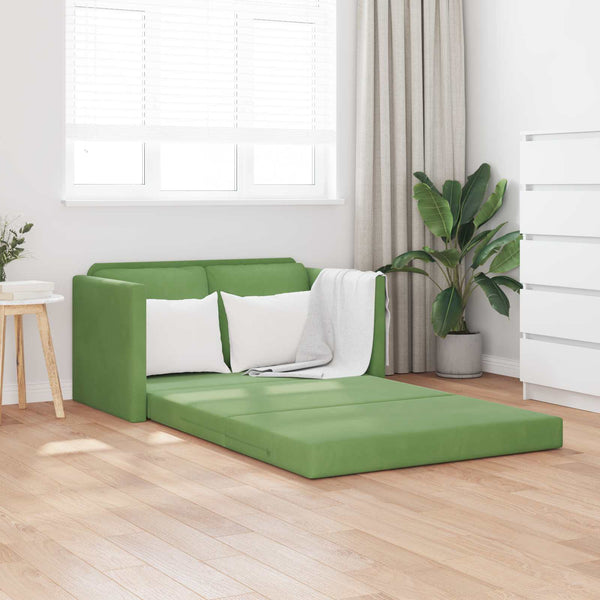 Hellgrünes Samt Schlafsofa 204 cm