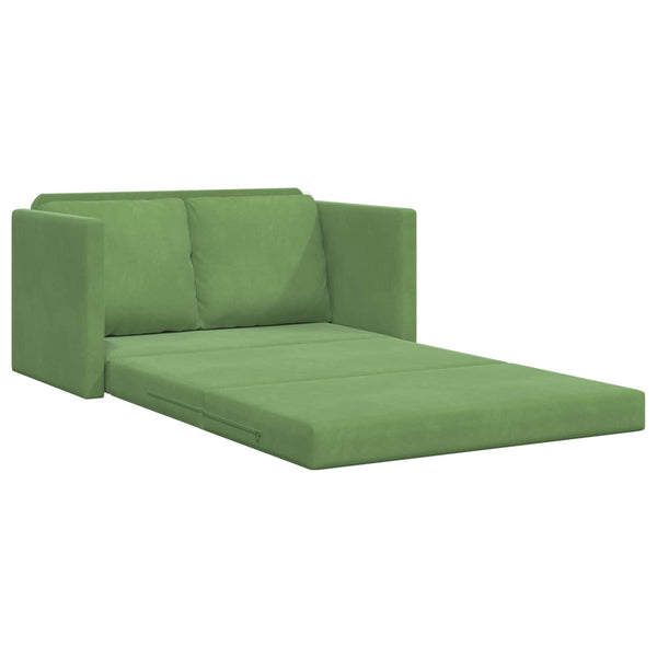 Hellgrünes Samt Schlafsofa 204 cm