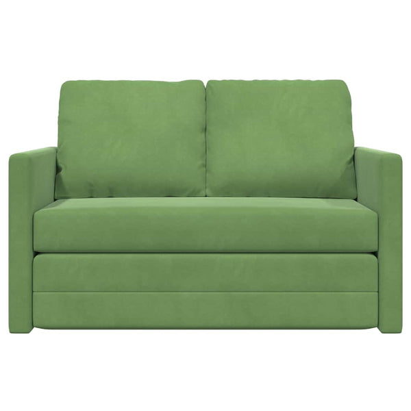Hellgrünes Samt Schlafsofa 204 cm