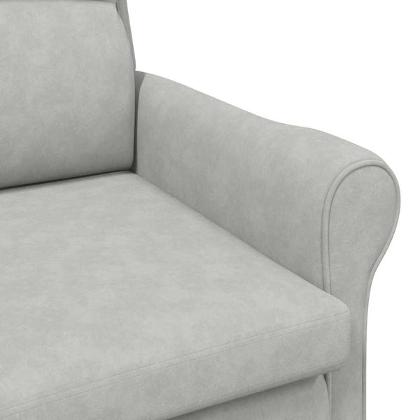 Sessel Hellgrau Mikrofaser 76x94x102cm
