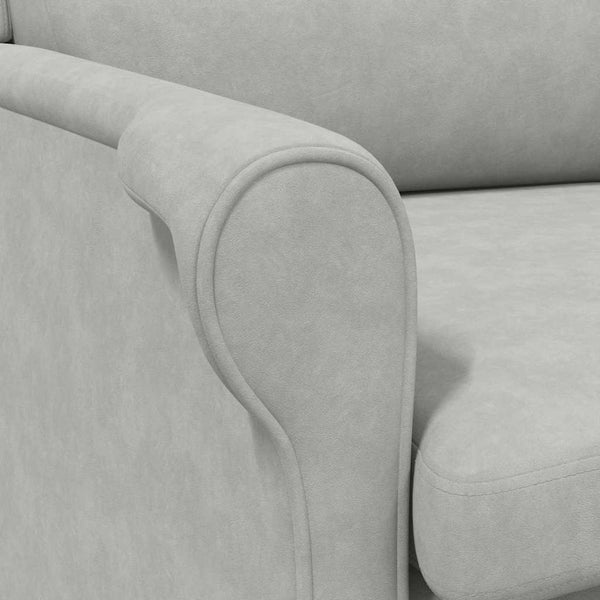Sessel Hellgrau Mikrofaser 76x94x102cm