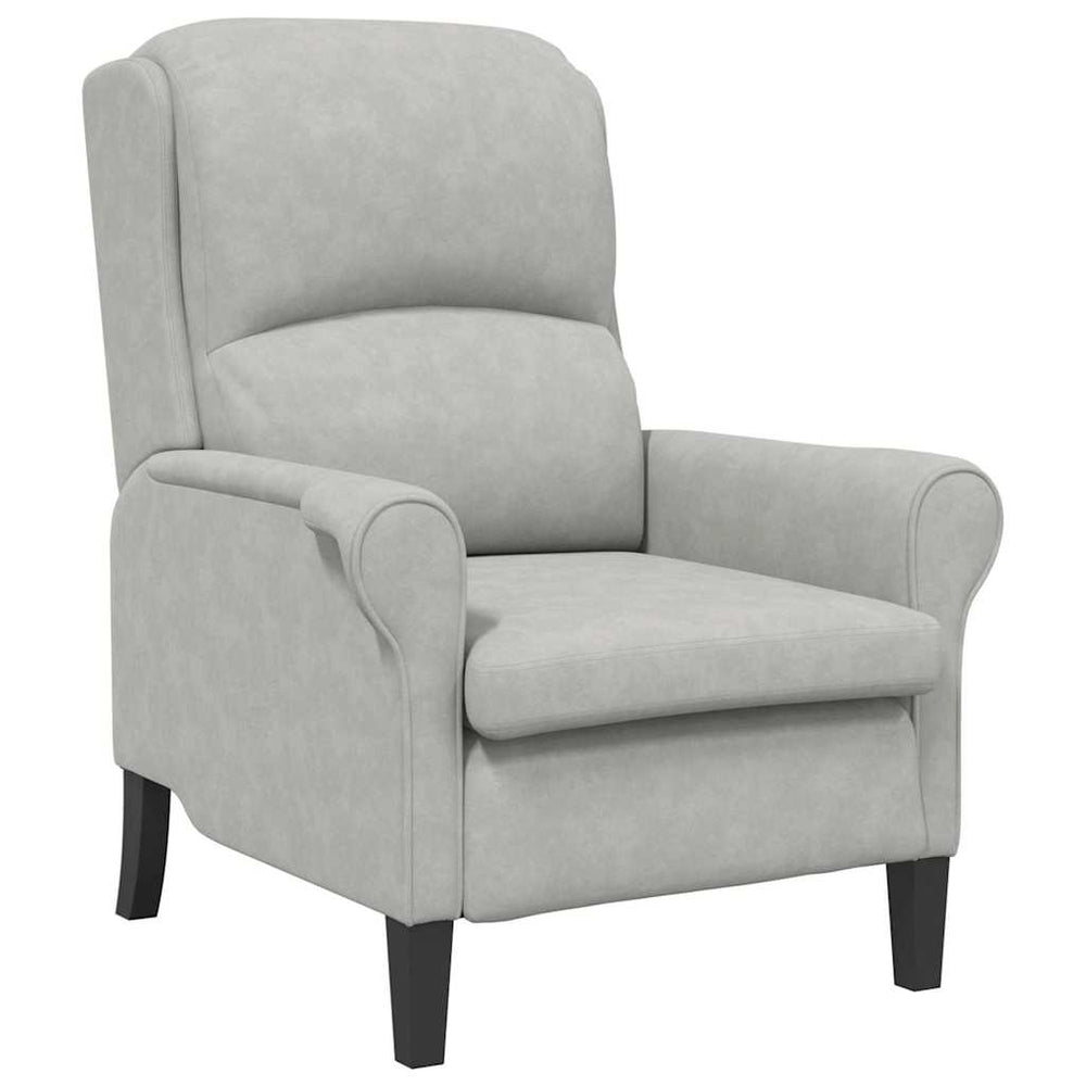 Sessel Hellgrau Mikrofaser 76x94x102cm