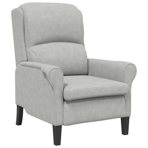 Sessel Hellgrau Mikrofaser 76x94x102cm