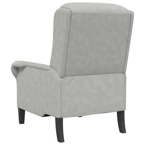 Sessel Hellgrau Mikrofaser 76x94x102cm
