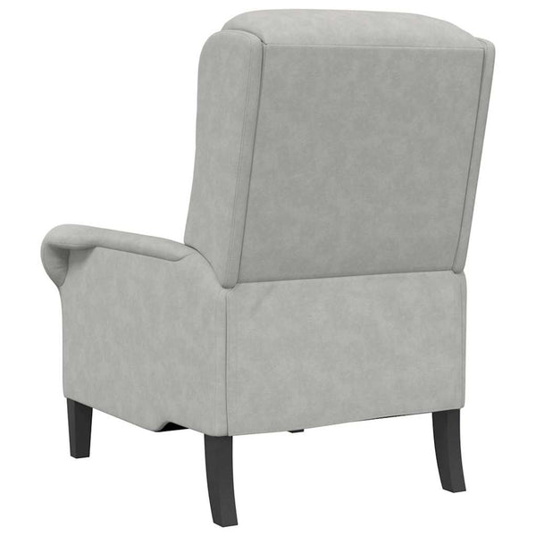 Sessel Hellgrau Mikrofaser 76x94x102cm
