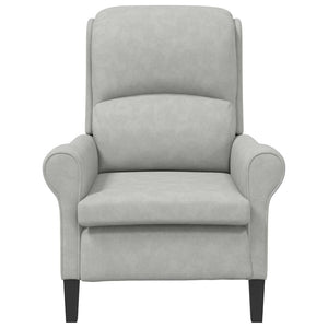Sessel Hellgrau Mikrofaser 76x94x102cm