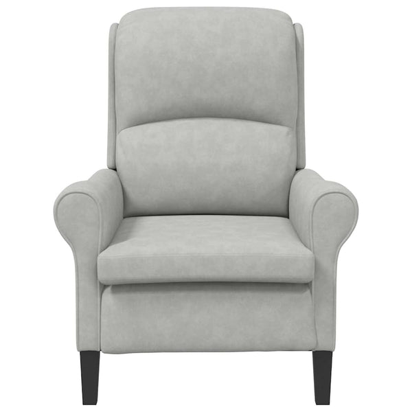 Sessel Hellgrau Mikrofaser 76x94x102cm