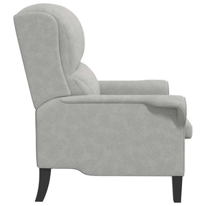 Sessel Hellgrau Mikrofaser 76x94x102cm