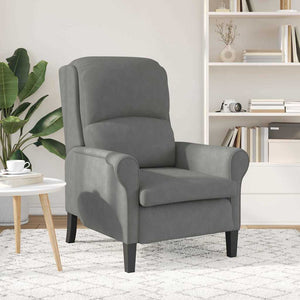 Dunkelgrauer Mikrofaser Sessel 76x94x102cm