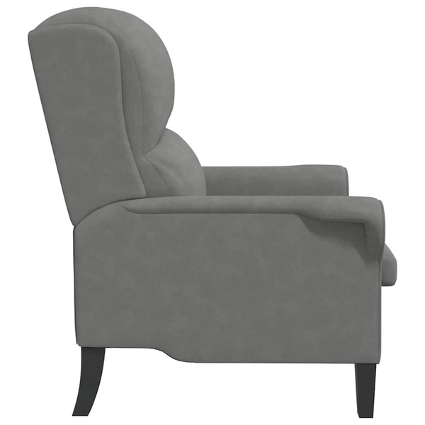 Dunkelgrauer Mikrofaser Sessel 76x94x102cm