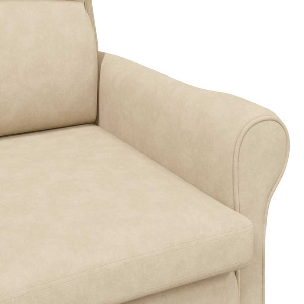 Sessel Creme Mikrofaser 76x94x102 cm