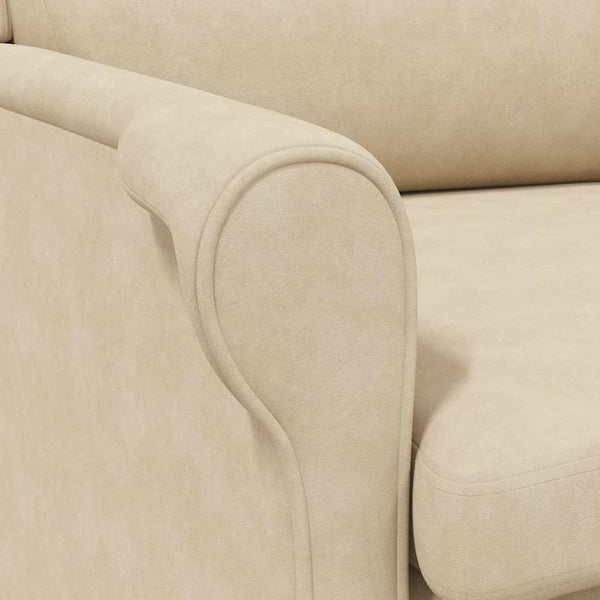 Sessel Creme Mikrofaser 76x94x102 cm
