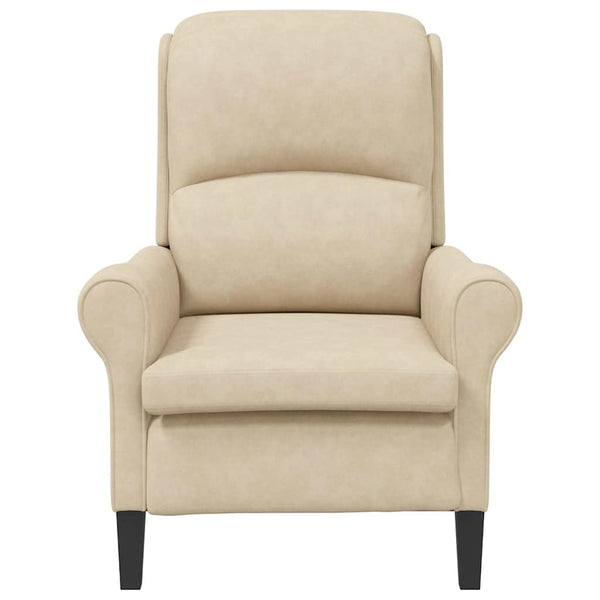 Sessel Creme Mikrofaser 76x94x102 cm