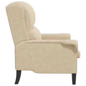 Sessel Creme Mikrofaser 76x94x102 cm