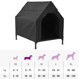 Schwarzes Haustierhaus aus Stahl – 90x65x83 cm