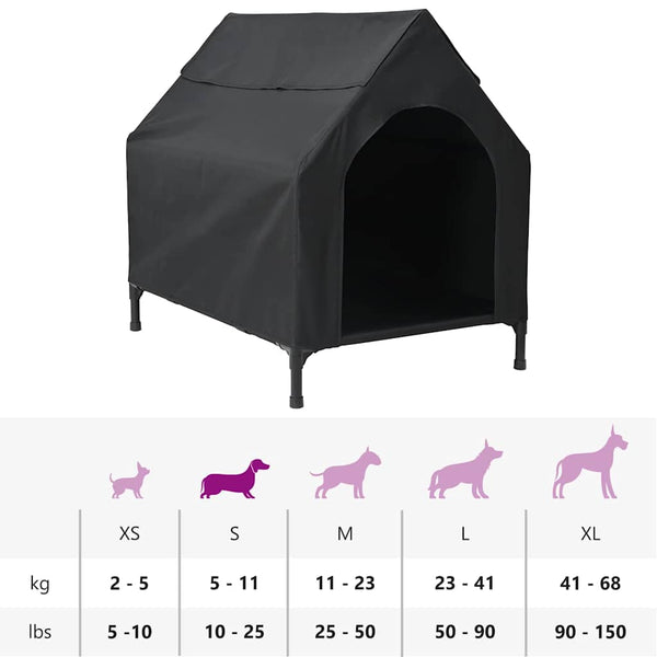 Schwarzes Haustierhaus aus Stahl – 90x65x83 cm