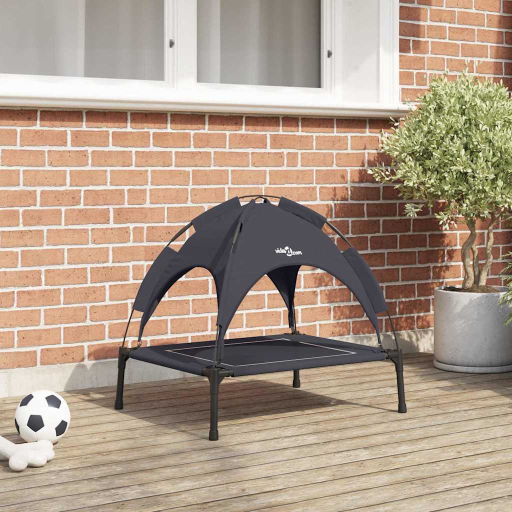 Schwarzes Hundebett Stahl 63x49,5x60cm