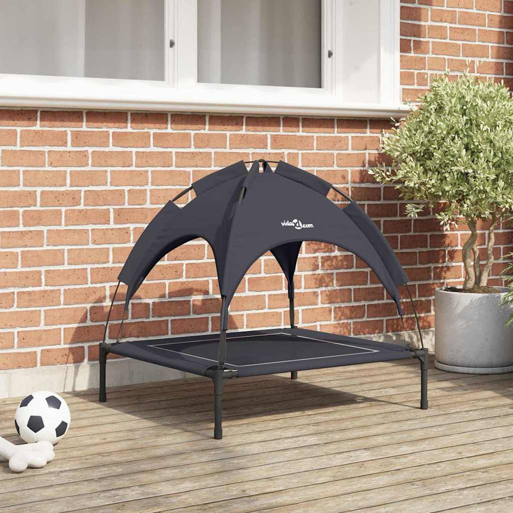 Schwarzes Hundebett aus Stahl, 71 cm