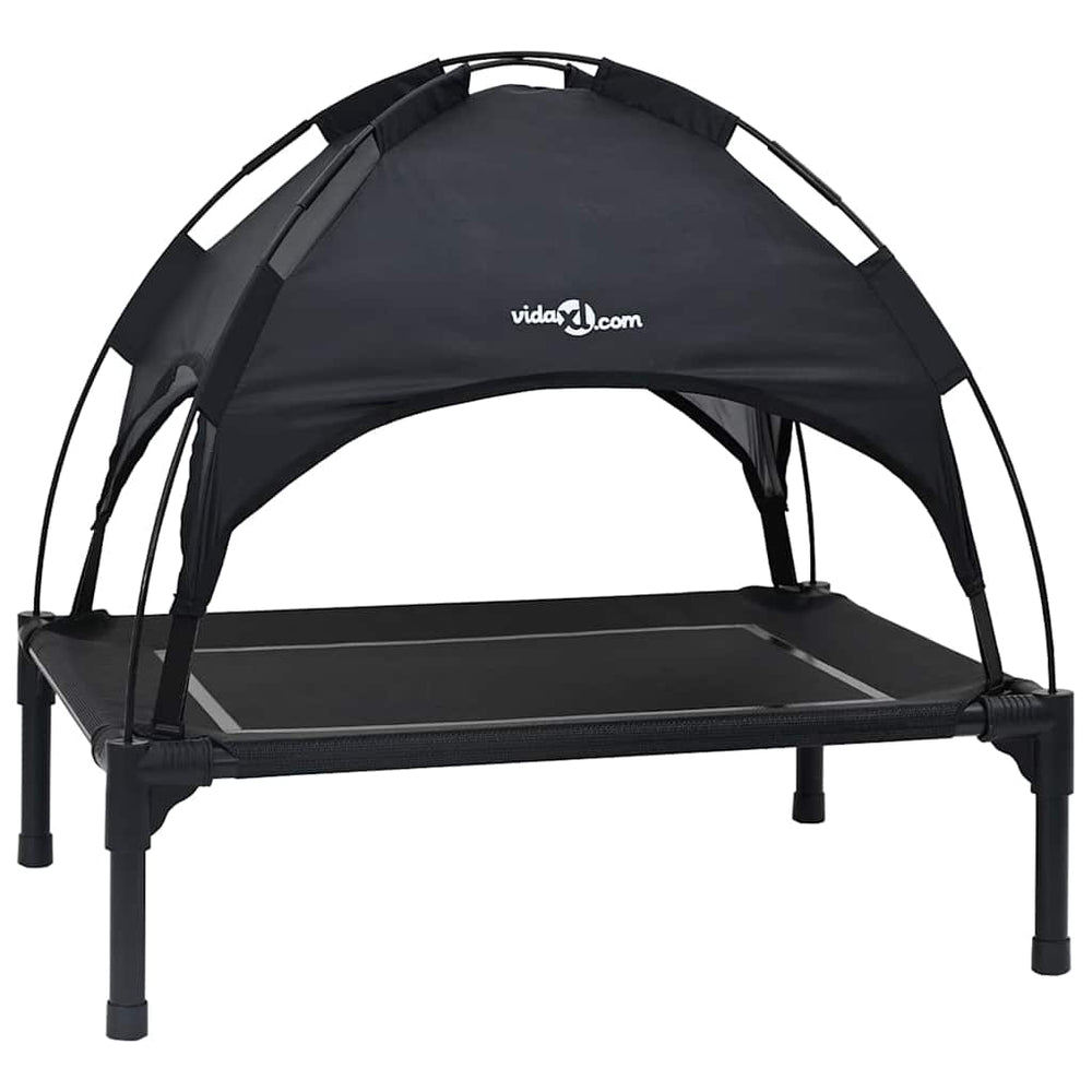 Schwarzes Hundebett aus Stahl, 71 cm