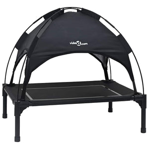 Schwarzes Hundebett aus Stahl, 71 cm