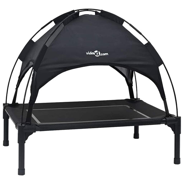 Schwarzes Hundebett aus Stahl, 71 cm