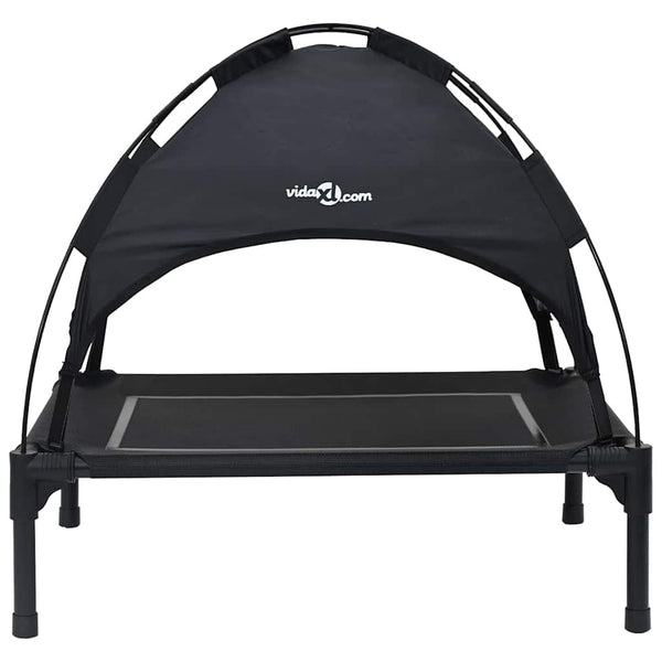 Schwarzes Hundebett aus Stahl, 71 cm