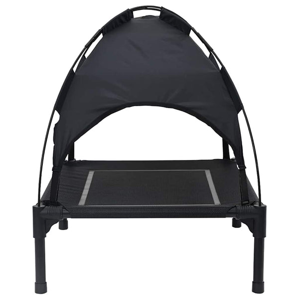 Schwarzes Hundebett aus Stahl, 71 cm
