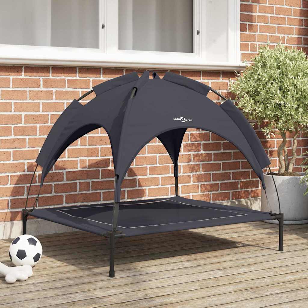 Schwarzes Hundebett aus Stahl, 90 cm