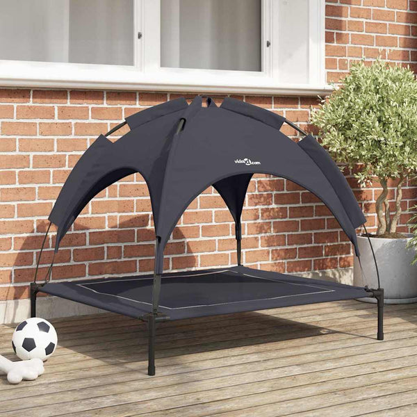 Schwarzes Hundebett aus Stahl, 90 cm