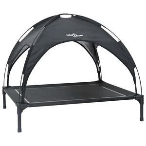 Schwarzes Hundebett aus Stahl, 90 cm