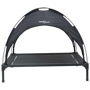 Schwarzes Hundebett aus Stahl, 90 cm