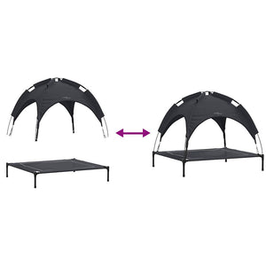 Schwarzes Hundebett Stahl 104 cm