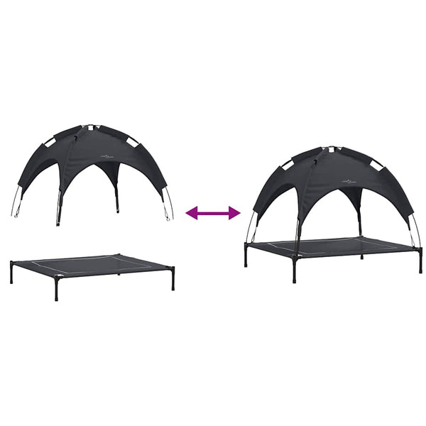 Schwarzes Hundebett Stahl 104 cm