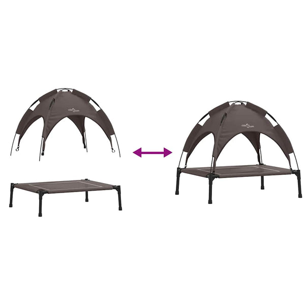 Hundebett Braun Stahl 63x49,5x60cm