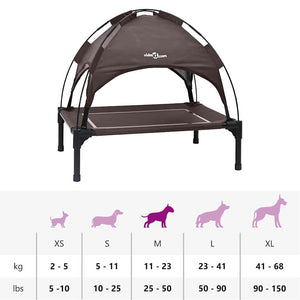 Braunes Hundebett Stahl 71x64x71cm