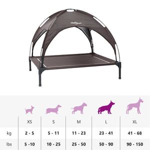 Hundebett Braun Stahl 90x81 cm