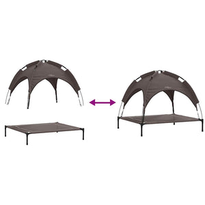 Hundebett Braun Stahl 104x86x84,5cm