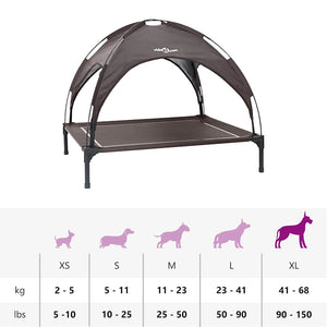 Hundebett Braun Stahl 104x86x84,5cm