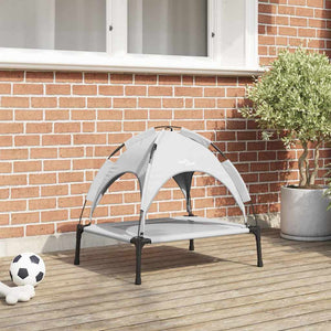 Hundebett Silber Grau Stahl