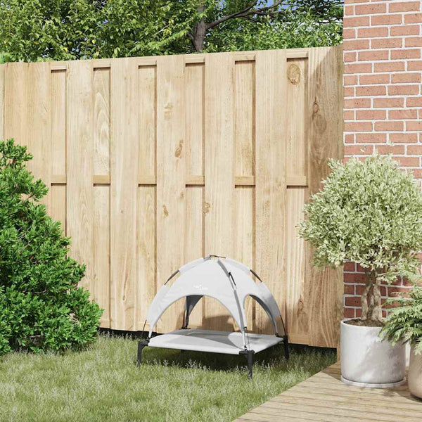 Hundebett Silber Grau Stahl