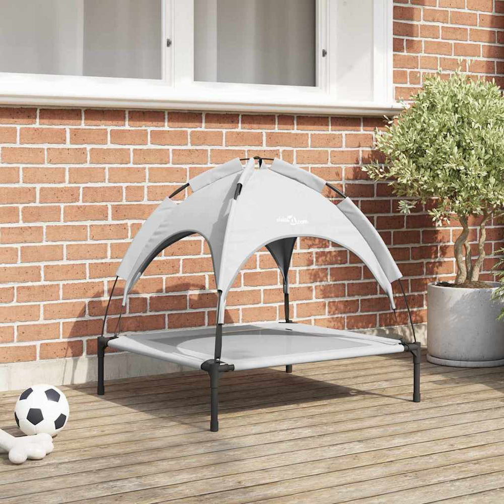 Hundebett Silber Grau Stahl 71x64x71cm