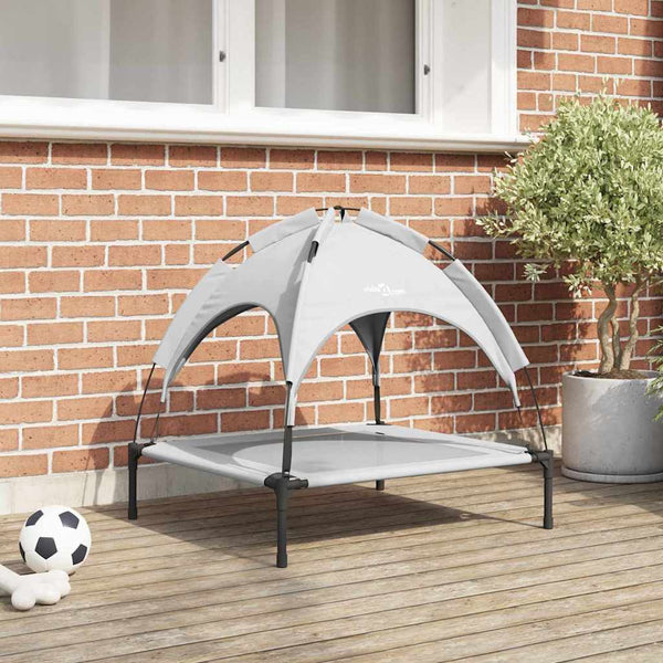 Hundebett Silber Grau Stahl 71x64x71cm