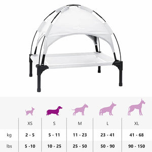 Hundebett Silber Grau Stahl 71x64x71cm
