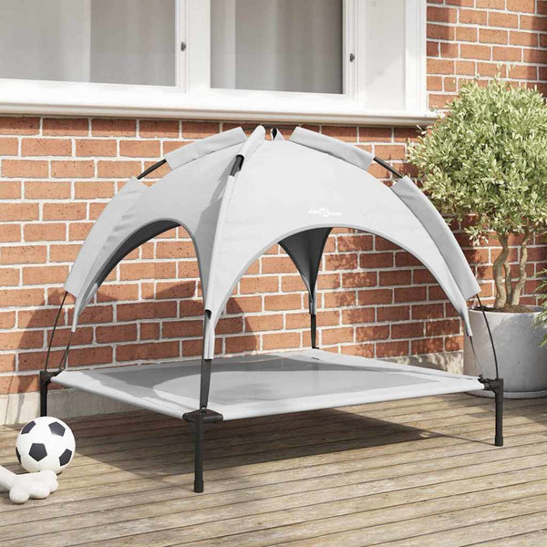 Hundebett Stahl Silber Grau 90x81cm
