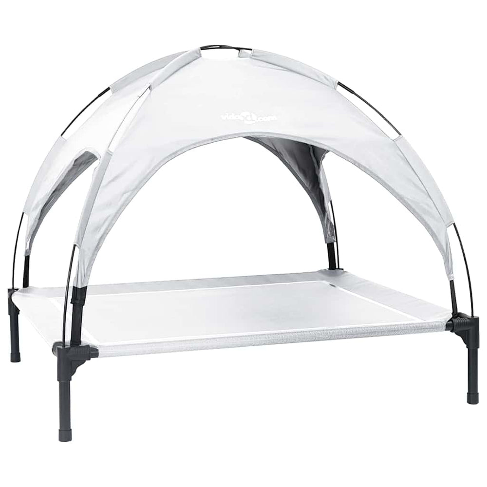 Hundebett Stahl Silber Grau 90x81cm