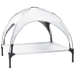 Hundebett Stahl Silber Grau 90x81cm