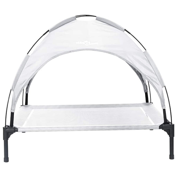 Hundebett Stahl Silber Grau 90x81cm